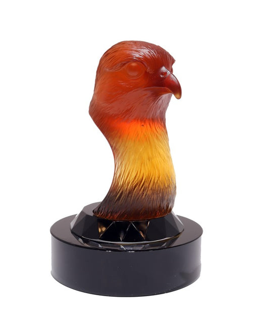 Crystal Falcon Head Decor